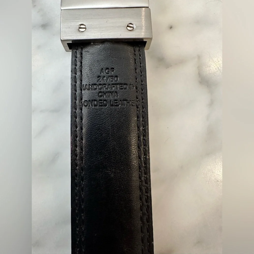 Reversible Leather Belt in Black or Brown - Size Youth 24